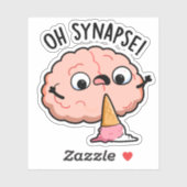 Sticker Oh Synapse Funny Cerveau Pun (Feuille)