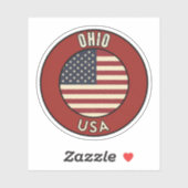 Sticker Ohio États-Unis d'Amérique (Feuille)