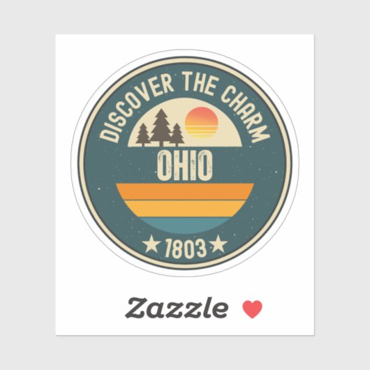 Sticker Ohio State Love - Buckeye State Gift (Feuille)