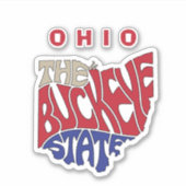 Sticker Ohio Surnom Art de mot  Voiture (Devant)