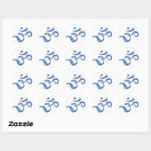 Sticker Ohm Symbole en bleu (Feuille)