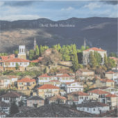 Sticker Ohrid, Macédoine du Nord photo pittoresque, (Devant)