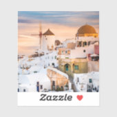 Sticker Oia Santorini (Feuille)