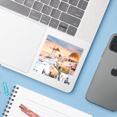 Sticker Oia Santorini (Ordinateur portable avec iPhone)