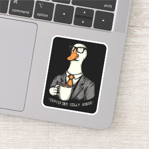 Sticker Oie bête certifiée