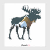 Sticker Oie de la forêt nocturne (Feuille)