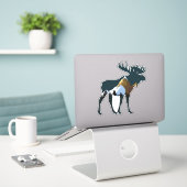 Sticker Oie de la forêt nocturne (Ordinateur portable sur le bureau)