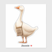 Sticker Oie stupide (Feuille)