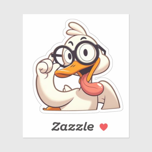 Sticker Oie stupide (Feuille)