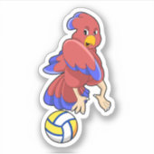 Sticker Oiseau aux sports de volley-ball (Devant)