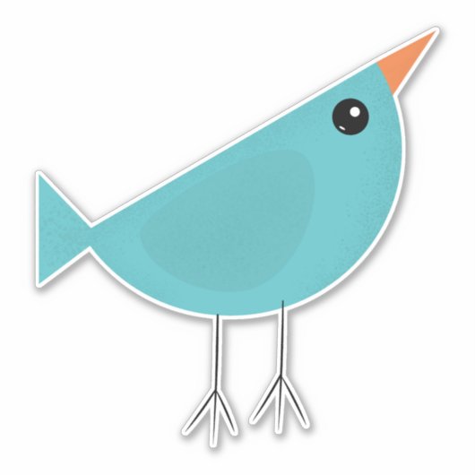 Sticker Oiseau bleu (Devant)