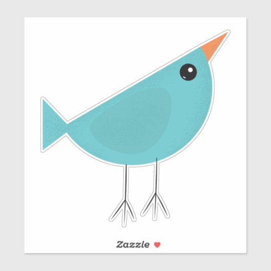 Sticker Oiseau bleu (Feuille)
