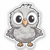 Sticker Oiseau de caricature (Recto)