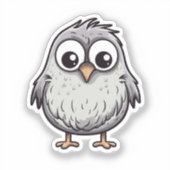 Sticker Oiseau de caricature (Recto)