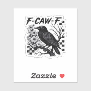 Sticker Oiseau d'Halloween F-Caw-F