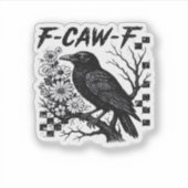 Sticker Oiseau d'Halloween F-Caw-F (Devant)