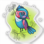 Sticker Oiseau d'hiver (Devant)