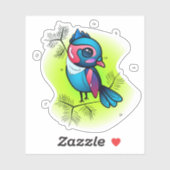 Sticker Oiseau d'hiver (Feuille)