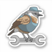 Sticker Oiseau en tireur avec clé (Devant)