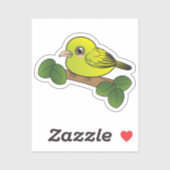 Sticker Oiseau forestier d'Anianiau Hawaii (Feuille)