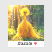 Sticker Oiseau jaune (Feuille)