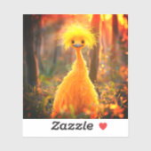 Sticker Oiseau jaune (Feuille)