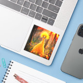 Sticker Oiseau jaune (Ordinateur portable avec iPhone)