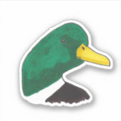 Sticker Oiseau naturel sauvage dessiné à la main Canard de (Devant)