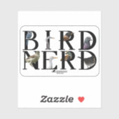 Sticker Oiseau Nerd - Diverses espèces (Feuille)