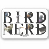 Sticker Oiseau Nerd - Diverses espèces (Devant)