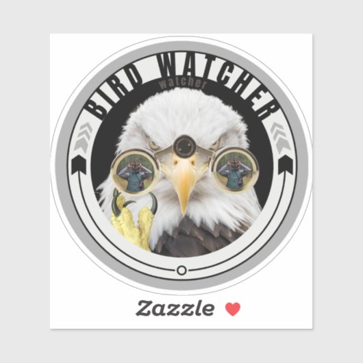 Sticker Oiseau, Oiseau, Observation d'Aigle (Feuille)