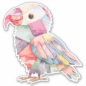 Sticker Oiseau Patchwork (Devant)