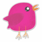 Sticker Oiseau rose (Devant)