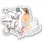 Sticker Oiseau rose (Devant)