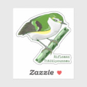 Sticker Oiseau tititiponamu NZ (Feuille)