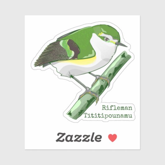 Sticker Oiseau tititiponamu NZ (Feuille)