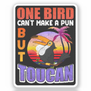 Sticker Oiseau tropical Toucan Vintage Amusant Toucan Oise