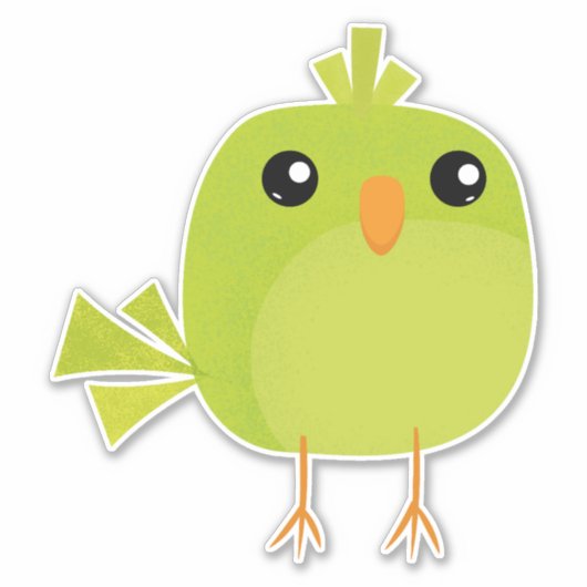 Sticker Oiseau vert (Devant)