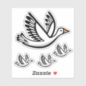 Sticker Oiseaux (Feuille)