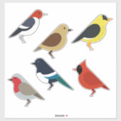Sticker Oiseaux (Feuille)