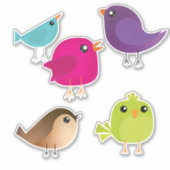 Sticker Oiseaux colorés (Devant)