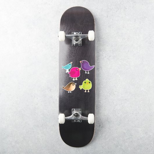 Sticker Oiseaux colorés (Skateboard)