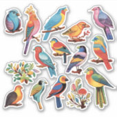 Sticker Oiseaux du paradis (Devant)