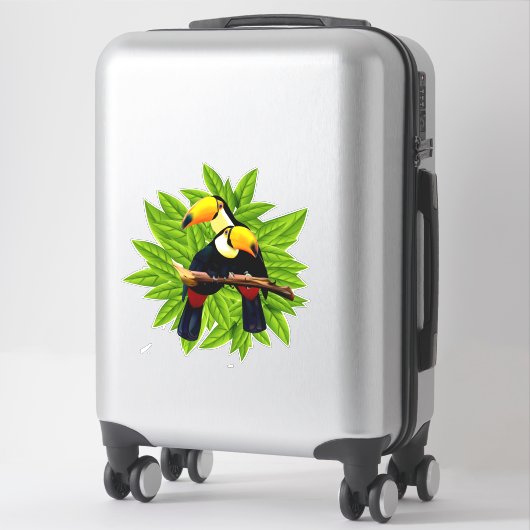 Sticker Oiseaux exotiques (Sur valise)