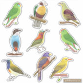 Sticker Oiseaux indigènes/endémiques philippins (Devant)