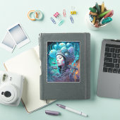 Sticker Oiseaux surréalistes de femmes Art Visionnaire (Couverture iPad)
