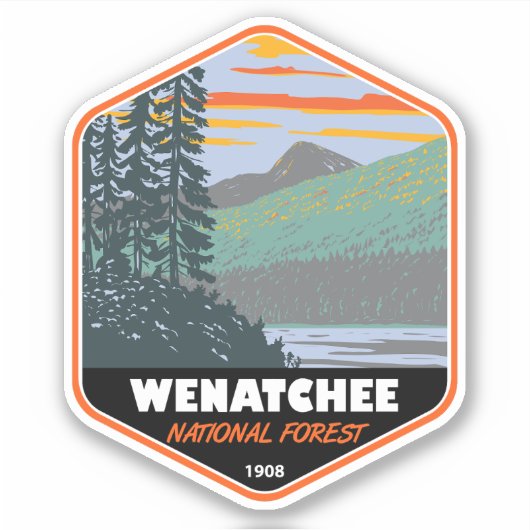 Sticker Okanogan Wenatchee National Forest Washington (Devant)