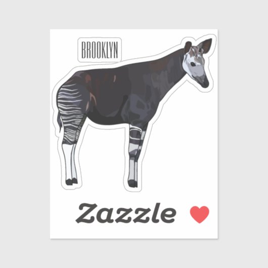 Sticker Okapi (Feuille)