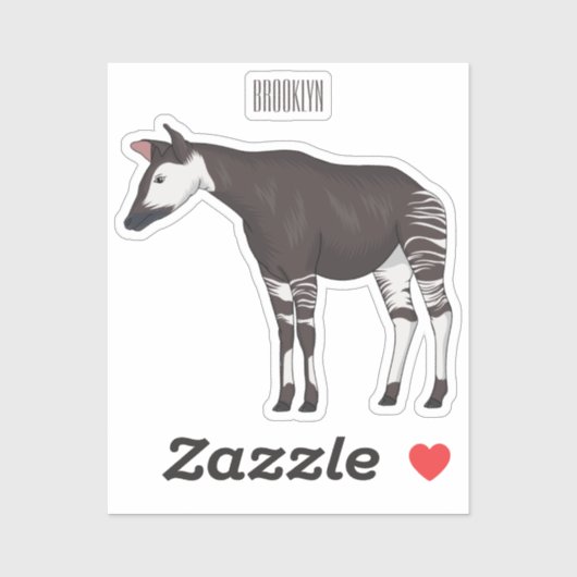 Sticker Okapi (Feuille)