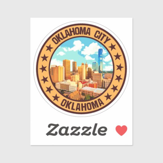 Sticker Oklahoma City (Feuille)